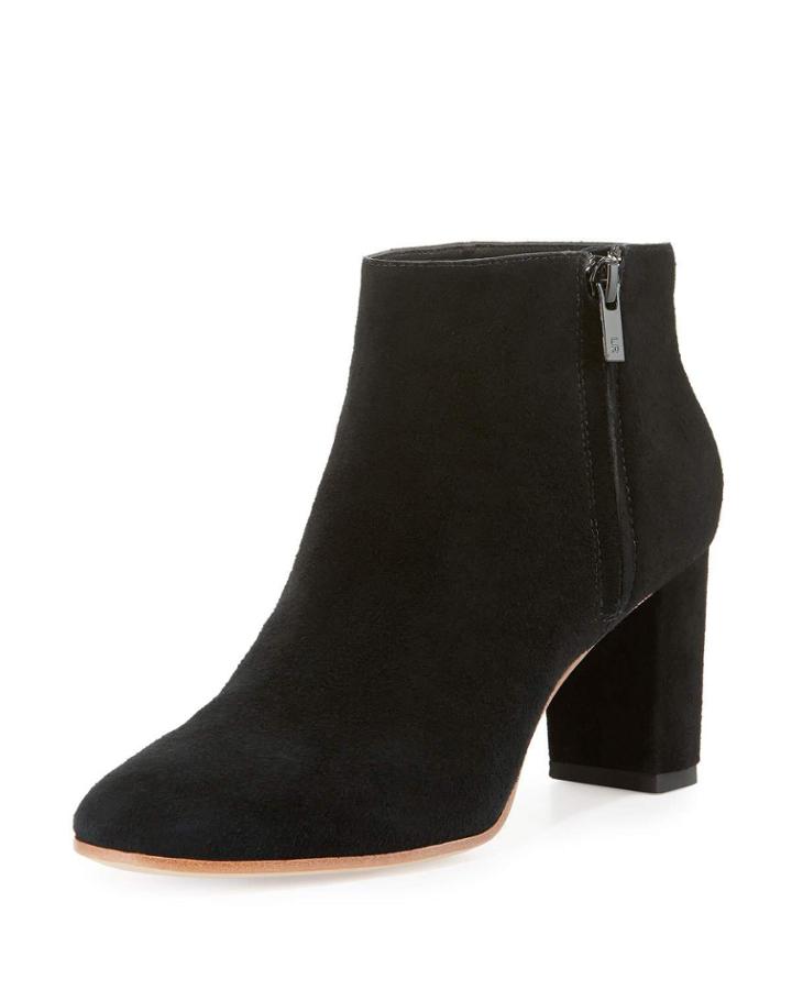 Greer Suede Ankle Boot, Black