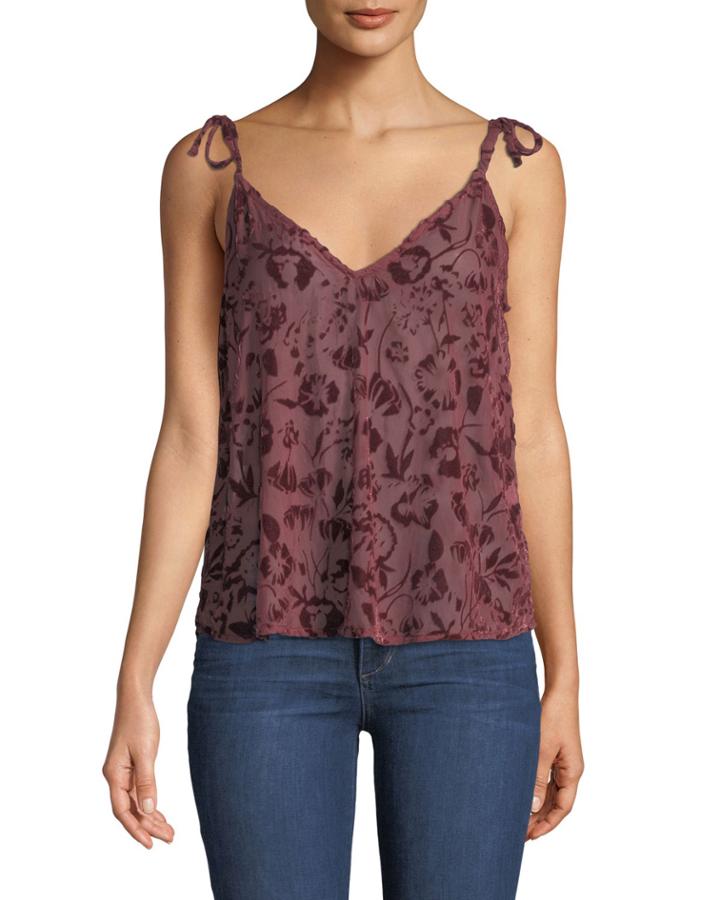 Blaire Floral Velvet-burnout Cami