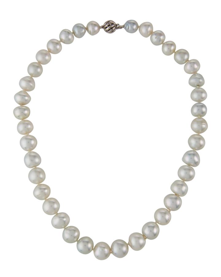 14k White Gold White Pearl