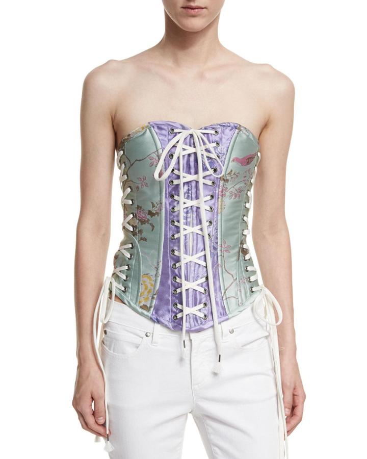 Floral-pattern Satin