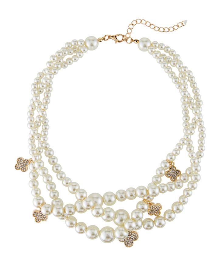Glass Pearl Braid Necklace