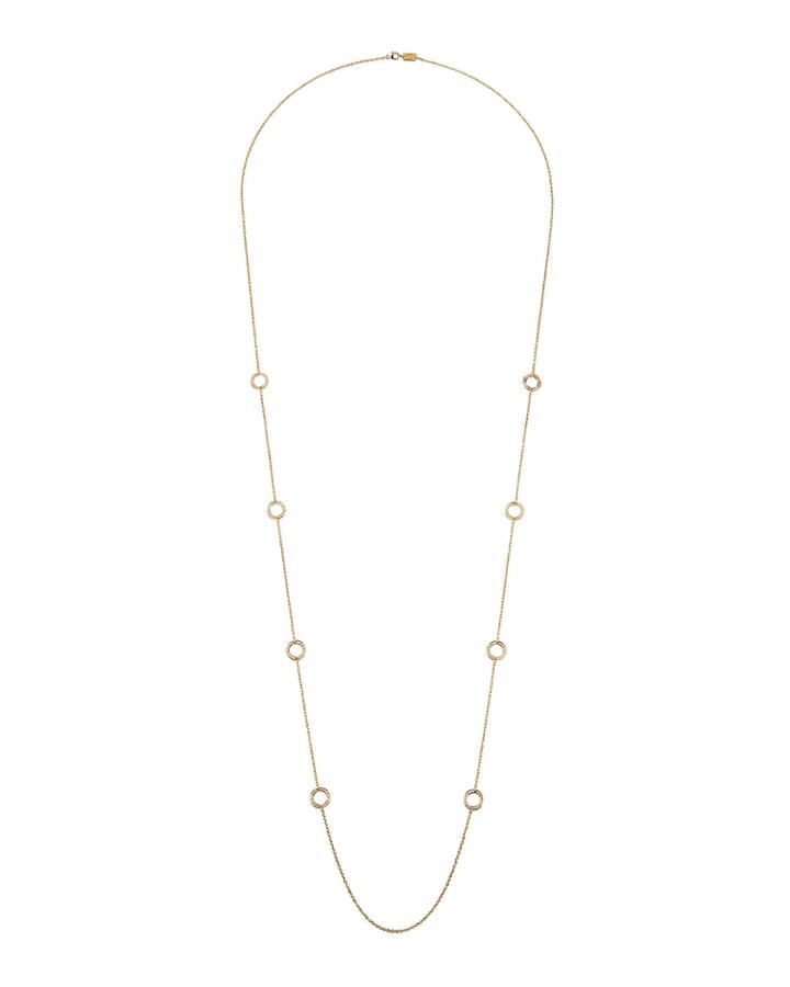 18k Gold Stardust Open Wavy 8-disc