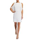 Cold-shoulder Tie Open Back Dress