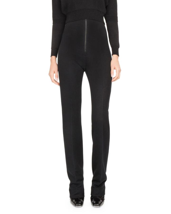 High-waist Zip-front