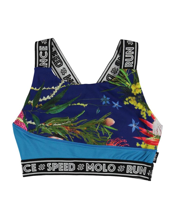 Girl's Oliva Floral Print Sports Bra,