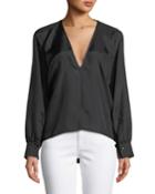 Mendini Buckle Twill Blouse