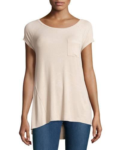 Cap-sleeve High-low Tee,