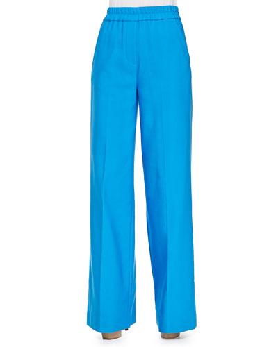 Wide-leg Pants With Elastic Waist