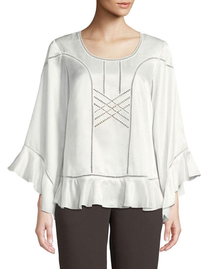 Eyelet-embroidered Cascading