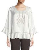 Eyelet-embroidered Cascading