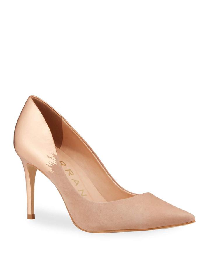 Holly Suede Metallic Etched Pumps