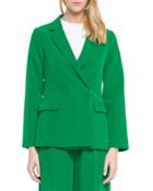 Lotus Leaf Double-breasted Tailored Jacket