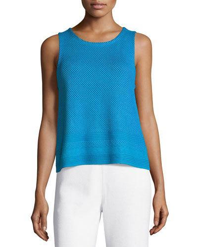Jenny Textured Knit Top, Baltic Navy