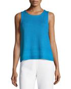 Jenny Textured Knit Top, Baltic Navy