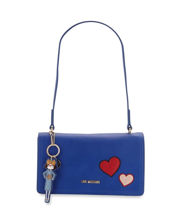 Hearts Shoulder Bag With Girl Charm