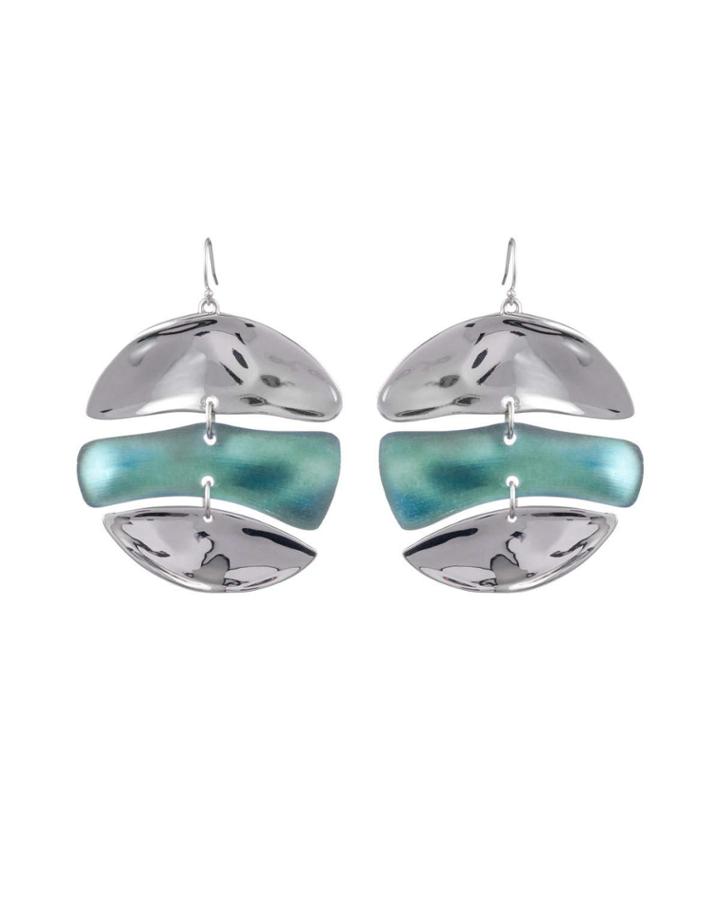 Liquid Rhodium Mobile Earrings
