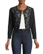 Lace-front Cardigan