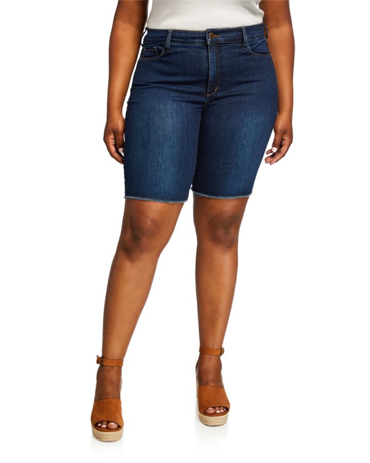 Plus Size Denim Frayed