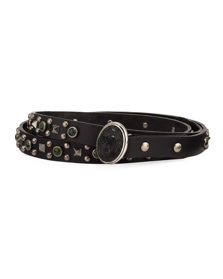 Men's Monkey Buckle Studded