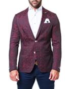 Men's Descartes Forest Red Blazer