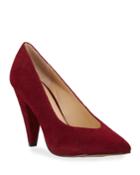 Lina Suede Tapered-heel Pumps