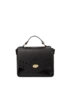 Pretty Perforated Faux-leather Crossbody Bag