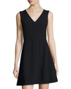 V-neck Sleeveless Crepe Dress
