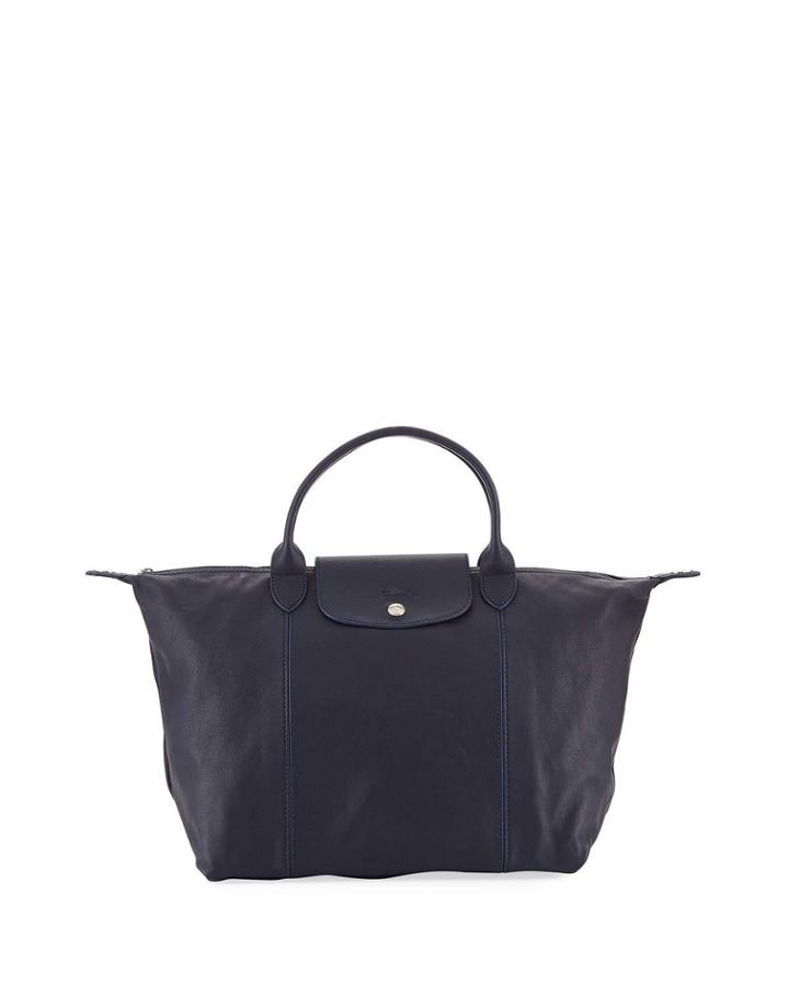 Le Pliage Cuir Etoiles Medium Leather Handbag With