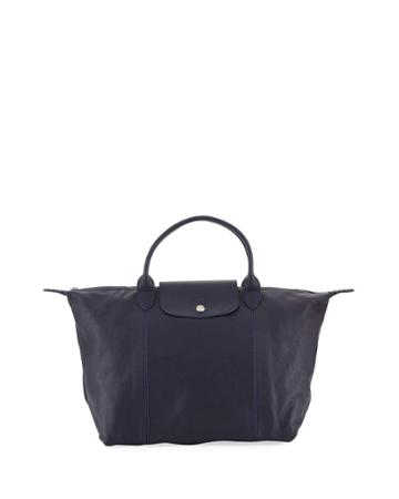 Le Pliage Cuir Etoiles Medium Leather Handbag With