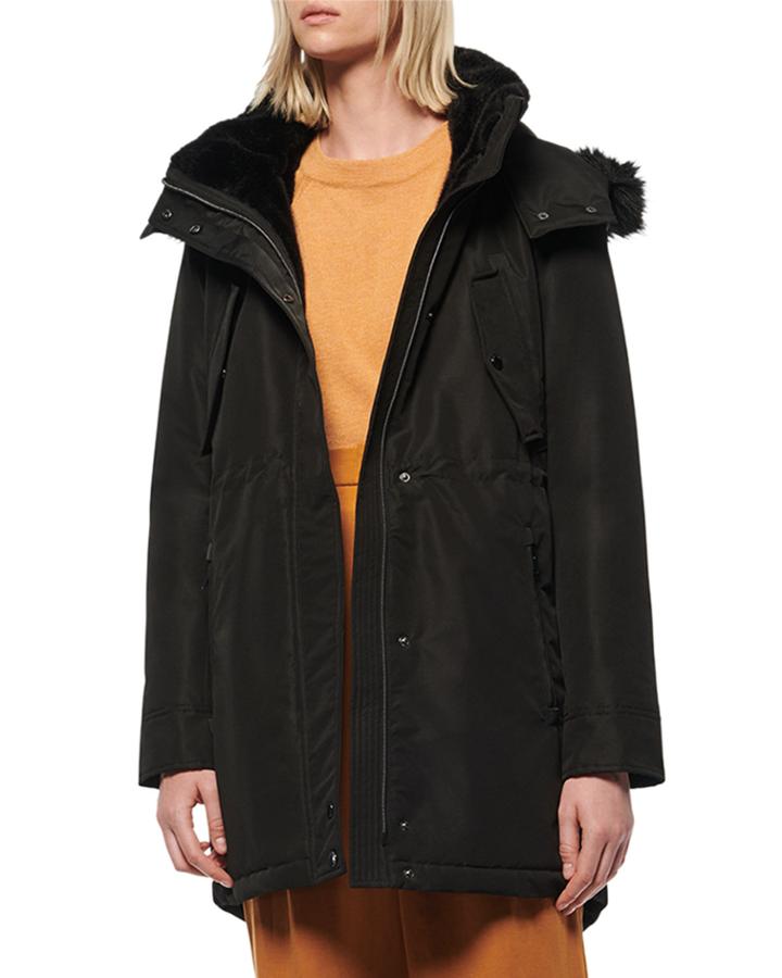35 Faux-fur Trimmed Anorak Coat