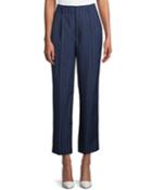 Kenley Striped Wool Wide-leg Pants