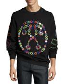 Rainbow Mirror Question Mark Sweatshirt, Black/multicolor