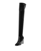 Velvet Crystal-heel Over-the-knee Boot