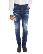 Distressed Paint Cool Guy Jean
