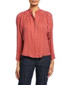 Tangia Jersey Long-sleeve Blouse
