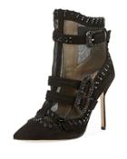 Wendy Mesh Suede Whipstich Dress Bootie