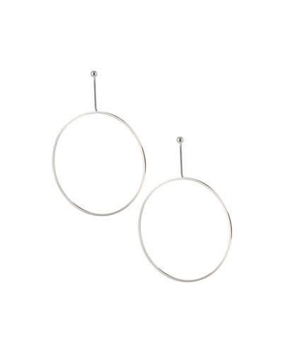 Open Circle Drop Earrings,