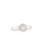 18k White Gold Diamond Bouquets Bezel Ring,