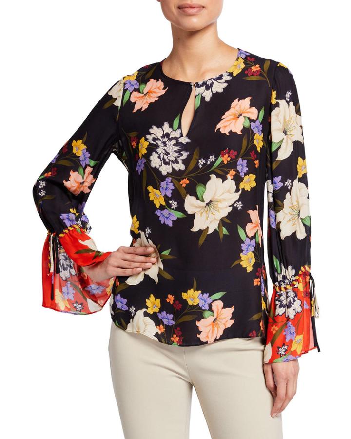 Jules Long-sleeve Printed Blouse