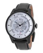 45mm Men's Columbus Circle Automatic Watch W/ Leather