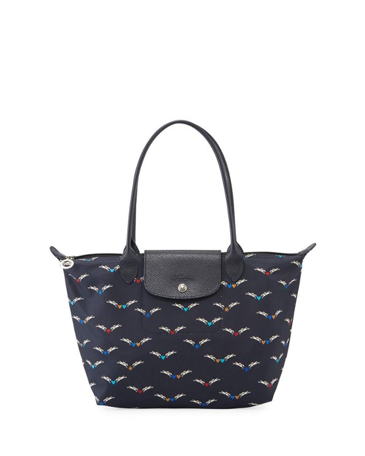 Le Pliage Medium Racehorse Heart Shoulder Tote Bag