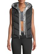 Systems Metallic-lined Double-zip Puffer Vest