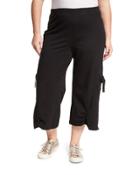 Raven Wide-leg Cotton Pants,