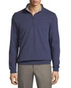 Men's Mock-neck Jersey Sweatshirt, Navy