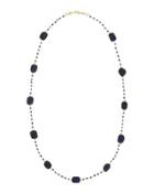Long 14k Gold-filled Lapis Station Necklace