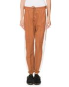 Coy Drawstring Leather Jogger Pants