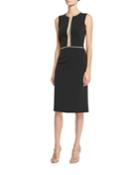 Sleeveless Embellished Illusion