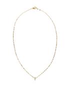 14k Pave Diamond Mini Cross Charm Necklace
