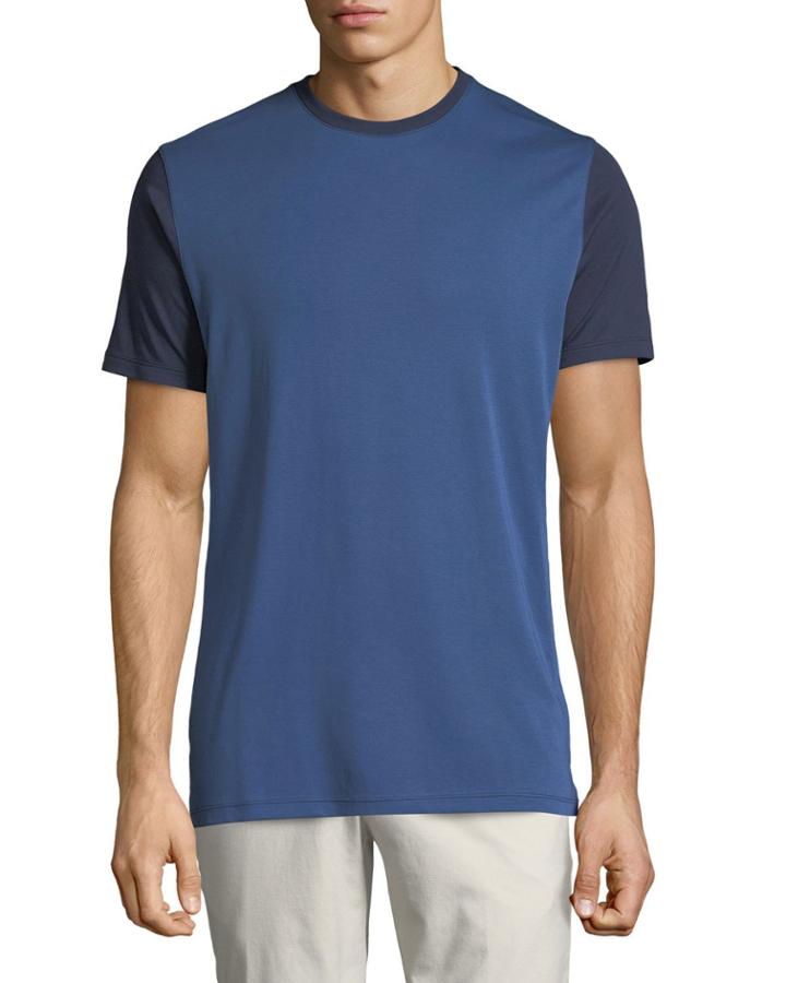 Men's Dorval Contrast-front Crewneck T-shirt