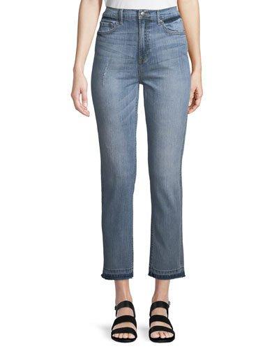 Straight-leg Light-wash Jeans